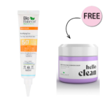 Bio Balance Aknsun Mattifying Aqua Fusion Dry Touch 50+spf 40ml + Free Hello Clean 100ml | بايو بالانس أكن صن واقي شمس مطفي SPF 50+ 40مل مع هدية هيلو كلين 100مل
