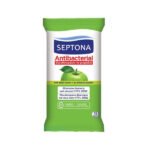 Septona Antibacterial Wipes Green Apple 15pcs | مناديل سيبتونا مضادة للبكتيريا بالتفاح الأخضر 15 قطعة