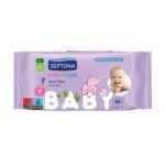 Septona Baby Wipes Aloe Vera 60 pcs | مناديل سيبتونا للأطفال بالألوفيرا 60 قطعة