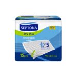 Septona Underpads Dry Plus 90x60 15 Pcs | مفارش سيبتونا دراي بلس 90x60 عدد 15 قطعة