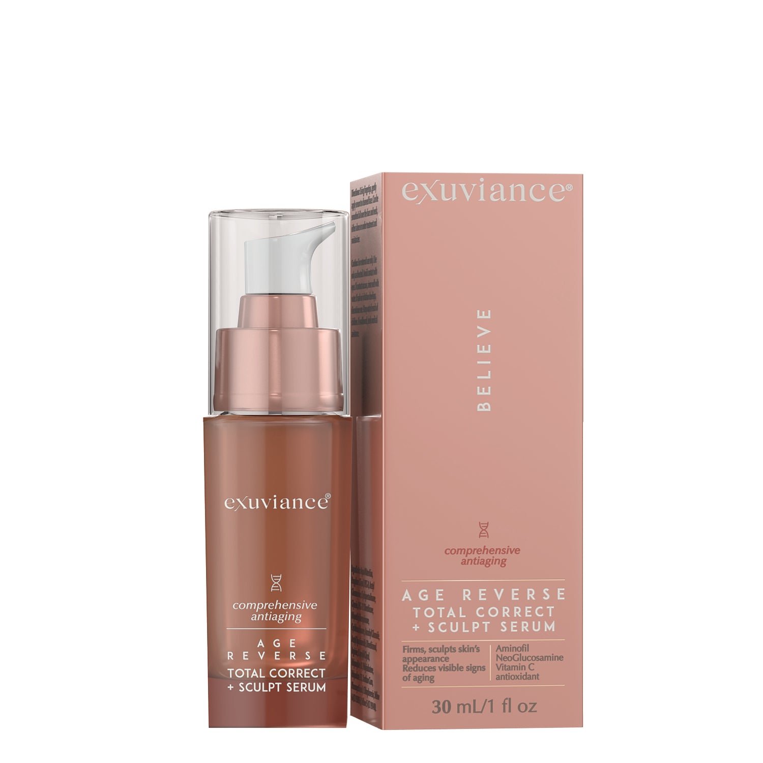 AgeReverseTotalCorrect_SculptSerum30mlDuo.jpg Exuviance Age Reverse Total Correct + Sculpt Serum 30ml | سيروم شامل للشد والتصحيح - Image 1