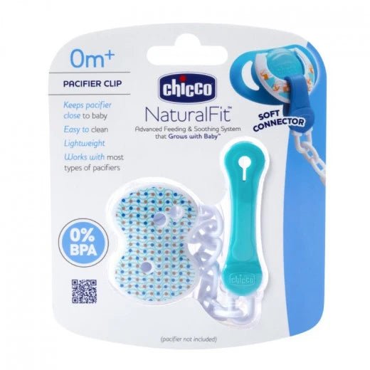 H8euxNva6c8rsNA4LZlv2NAi5btMWCSfhxW9G1E1.jpg Chicco Clip With Chain - Blue | شيكو لهاية / ملحق تسنين أزرق - Image 1