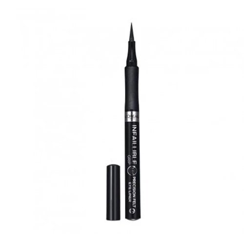 ICOpEozxMQ6ui9tzrY9fmhPAXpXSgOGFCbcAFNWF.jpg L'Oréal Paris Infaillible 24H Grip Precision Felt Eyeliner 01 Black | آيلاينر إنفاليبل غريب برأس لباد دقيق 01 أسود - Image 1