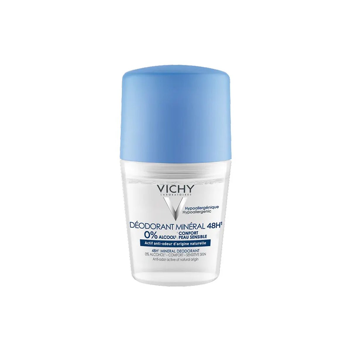 VichyMineralDeodorant48hAluminiumSaltFreeRollOn50ml.jpg Vichy Mineral Deodorant 48H Aluminium Salt-Free Roll-On 50ml | مزيل عرق فيشي مينيرال رول أون خالٍ من أملاح الألمنيوم بفعالية 48 ساعة 50 مل - Image 1