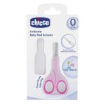 Chicco New Baby Nail Scissors Pink | شيكو نظافة وعناية الطفل Baby Nail Scissors وردي
