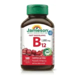 Jamieson Vitamin B12 1000mcg 100 Fast-Dissolving Tablets | جاميسون فيتامين ب12 بتركيز 1000 مكغ سريع الذوبان
